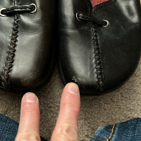 Earth Kalso 9 Clog Black Leather Good used condition see scuffs - Picture 2 of 5